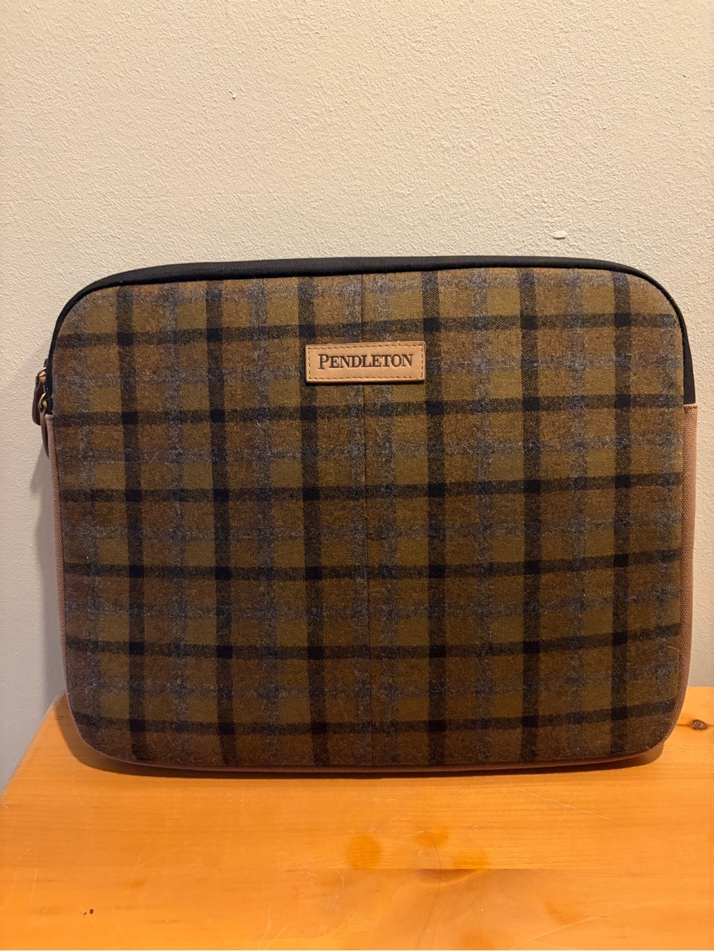 Pendleton Olive and Gray Plaid Laptop Sleeve